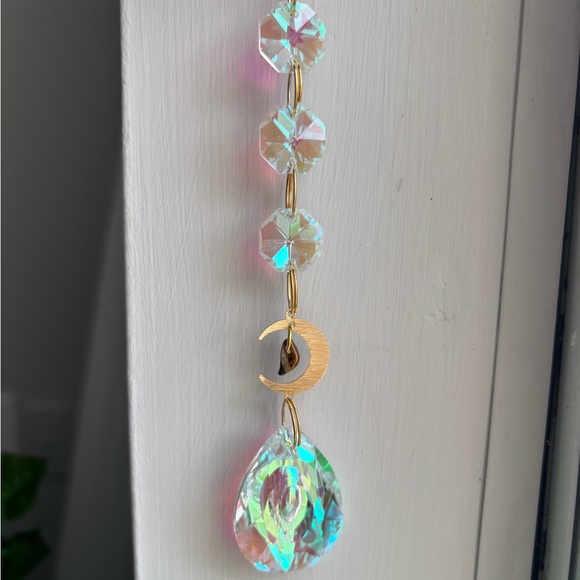 Other - Crystal Sun Catcher with Moon Charm